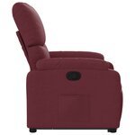 vidaXL Fauteuil inclinable rouge bordeaux tissu