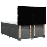 vidaXL Sommier à lattes de lit avec matelas Gris foncé 140x190cm Tissu