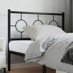 vidaXL Tête de lit métal noir 100 cm