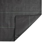 vidaXL Membrane anti-mauvaises herbes noir 1 5x25 m PP