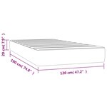 vidaXL Matelas de lit à ressorts ensachés gris 120x190x20 cm