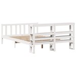 vidaXL Cadre de lit sans matelas blanc 140x200 cm bois de pin massif