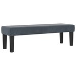 vidaXL Lit à Sommier avec Matelas & Banc Gris Foncé 200x200 cm Velours