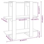 vidaXL Bibliothèque/Séparateur de pièce Noir 80x30x123 5 cm