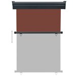 vidaXL Auvent latéral de balcon 120x250 cm Marron