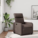 vidaXL Fauteuil inclinable Marron Similicuir