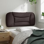 vidaXL Coussin de tête de lit marron foncé 90 cm tissu