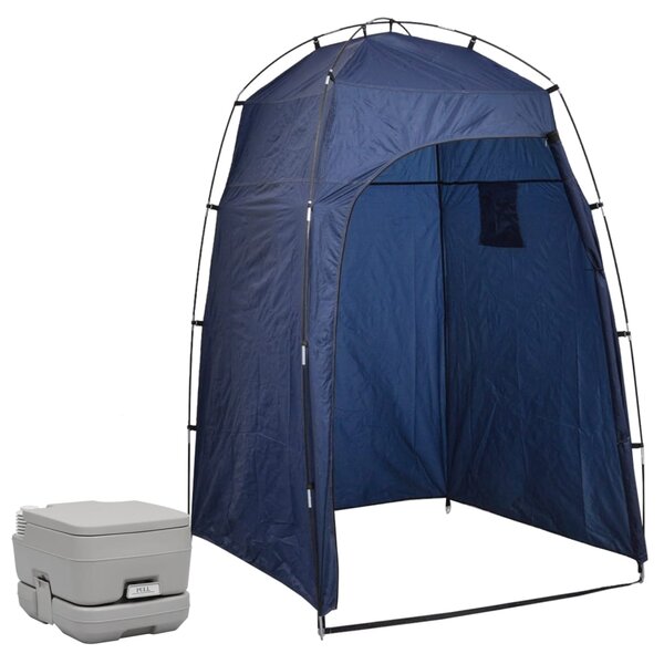 vidaXL Toilette portable de camping avec tente 10+10 L