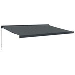 vidaXL Auvent rétractable anthracite 4x3 m tissu et aluminium