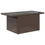 vidaXL Ensemble de Canapés de Jardin 7 Pièces avec Coussins Marron en Rattan Poly