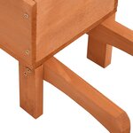 vidaXL Jardinières brouette 2 Pièces 47x15x19 cm bois de sapin massif