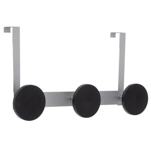 Patère de porte - 3 patères - noir / métal