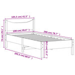 vidaXL Cadre de lit sans matelas blanc 100x200 cm bois de pin massif