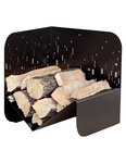 THIRARD - Range bûches noir pour intérieur et extérieur Bristol  acier  433x500mm