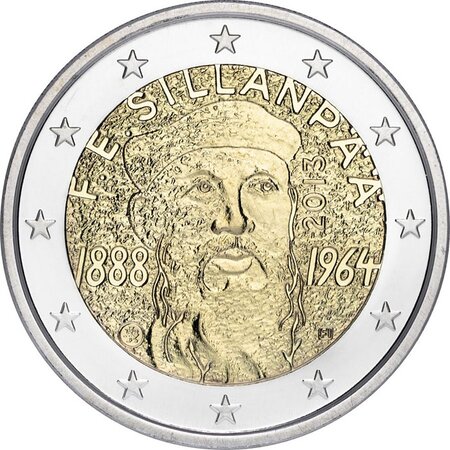 Pièce de monnaie 2 euro commémorative Finlande 2013 – Frans Eemil Sillanpää