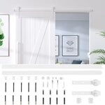 vidaXL Kit de quincaillerie de porte coulissante 200 cm Acier Blanc