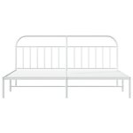 vidaXL Cadre de lit métal avec tête de lit blanc 200x200 cm