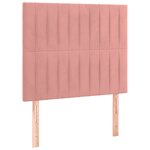 vidaXL Cadre de lit avec tête de lit Rose 80x200 cm Velours