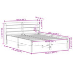 vidaXL Cadre de lit sans matelas blanc 150x200 cm bois de pin massif