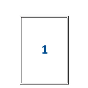 Lot de 200 Planches étiquettes autocollantes blanches sur feuille A4 : 199 6 x 289 1 mm (1 étiquette par feuille spéciales bons de transport)