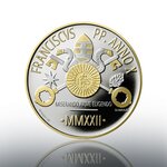 Pièce de monnaie 10 euro Vatican 2022 argent BE – Saint André (reliefs dorés)