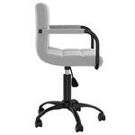 Chaise fauteuil siège pivotante de bureau informatique étude clairvelours gris 02_0024117