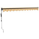 vidaXL Auvent rétractable automatique jaune et blanc 3x2 5 m