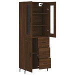 vidaXL Buffet haut Chêne marron 69 5x34x180 cm Bois d'ingénierie