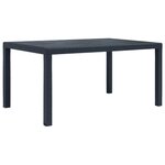 vidaXL Ensemble à manger d'extérieur 7 Pièces Plastique Aspect de rotin