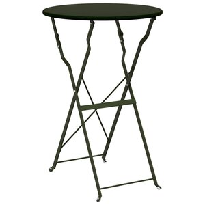 vidaXL Table bistrot Vert foncé Ø50x71 cm Acier revêtu de poudre