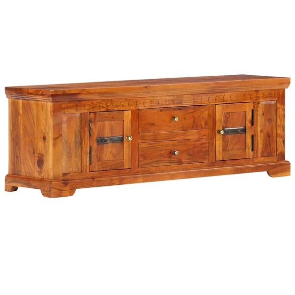 vidaXL Meuble TV 119x30x40 cm Bois d'acacia massif