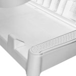 vidaXL Chaise longue blanc 186x60x29 cm PP