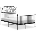 vidaXL Cadre de lit sans matelas noir métal 120x200 cm