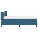 Lit à ressort vidaXL avec matelas bleu foncé 160x200 cm en velours