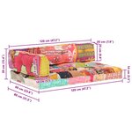 vidaXL Coussin de canapé palette Multicolore Tissu Patchwork