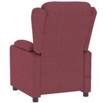 vidaXL Fauteuil inclinable électrique Rouge bordeaux Tissu