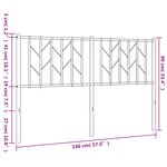vidaXL Tête de lit métal blanc 140 cm