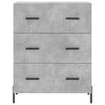 vidaXL Buffet haut Gris béton 69 5x34x180 cm Bois d'ingénierie