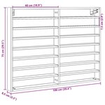 vidaXL Armoire à vitrine chêne marron 100x8 5x75 cm bois d'ingénierie