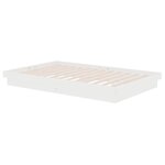 vidaXL Cadre de lit Blanc Bois massif 120x190 cm Petit double