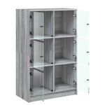 vidaXL Buffet haut avec portes gris sonoma 68x37x109cm bois ingénierie