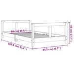 vidaXL Cadre de lit pour enfant 80x160 cm bois de pin massif