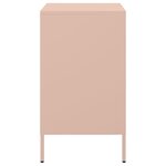 vidaXL Tables de chevet 2 Pièces rose 36x39x68 cm acier laminé à froid