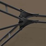 vidaXL Chapiteau de jardin avec rideaux 4x3 m Taupe 180 g/m²