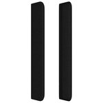 vidaXL Tête de lit avec oreilles Noir 93x16x118/128 cm Tissu