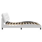 vidaXL Cadre de lit sans matelas blanc 200x200 cm similicuir