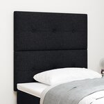 tête de lit vidaXL capitonnée noire 90 cm en tissu