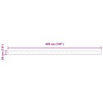 vidaXL valance de store pour cadre de 5 m Beige 4.8x0.2 m