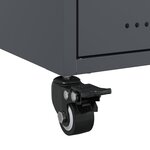 vidaXL Table de chevet anthracite 36x39x43 5 cm acier