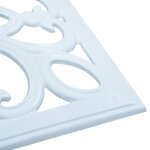 vidaXL Socle de parasol Blanc 12 kg 49 cm Fonte